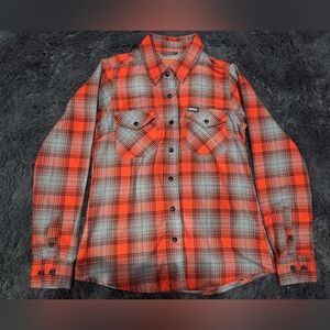 Dixxon Flannel Co The Godfrey Womens Small Quantico Custom Desings Orange Shirt
